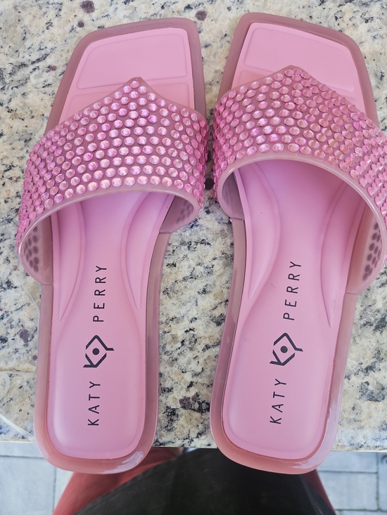 Katy Perry Collections Shoes - NEW IN BOX! Katy Perry Collections Pink Jeweled Slide Sandals